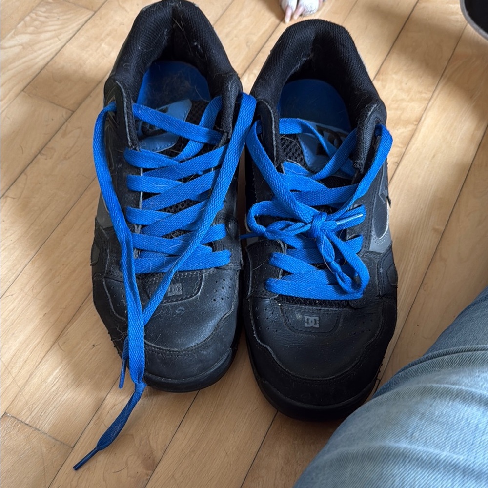 DC Men's Athletic Shoes Black and Blue